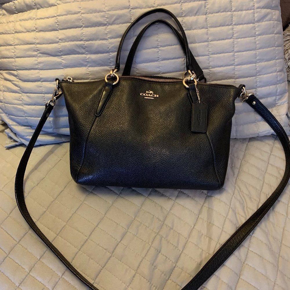 Coach Black Leather Kelsey Purse